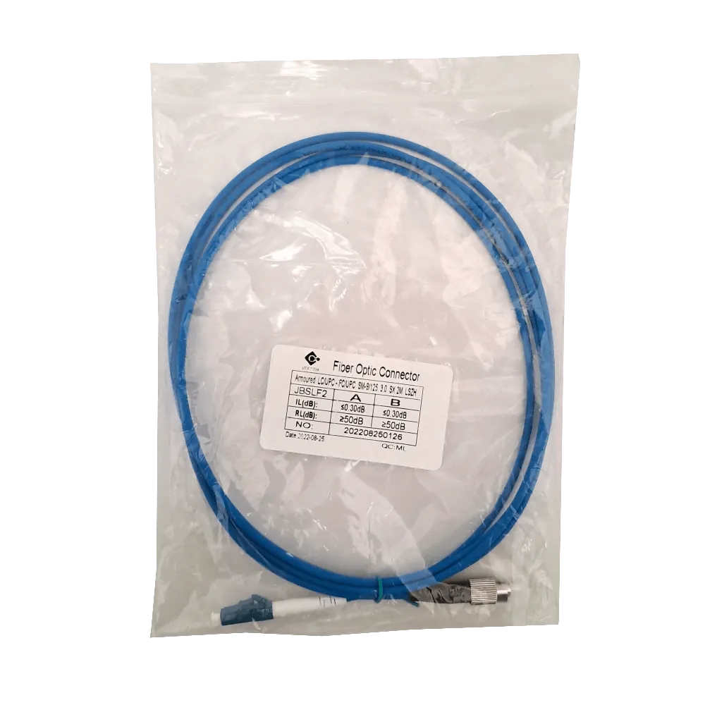 LSZH Blindado 2mt LC-FC SM Simplex Jumper Cable Fibra 3.0mm 9/125um 1