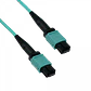 LSZH 40mt OM4 MPO-MPO 12-Fibras Type-B Multimodo MM Jumper Fibra - Miniatura 1