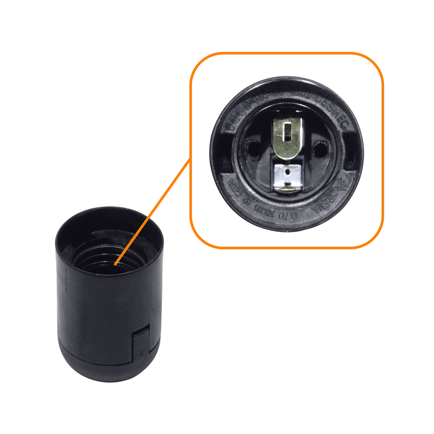 REMA Negro Volante E27 150W 250VAC Soquete Portalampara 1