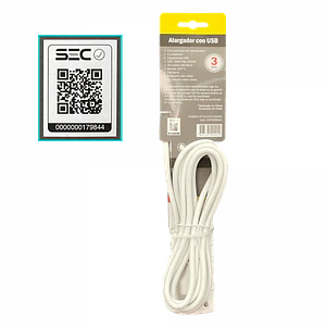 RITTIG Blanco 5-IH 2-USB5V Alarg 3mts 10A-250V 2200W Piloto-Interruptr