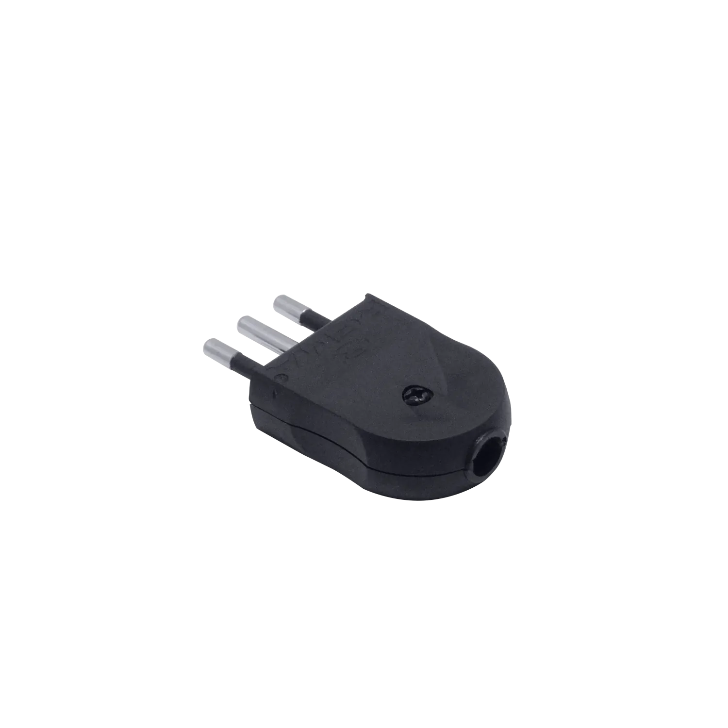 Enchufe Macho Volante con-Tierra REMA 2P+T Negro 10A SEC-49028  1