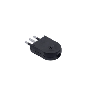 Enchufe Macho Volante con-Tierra REMA 2P+T Negro 10A SEC-49028 