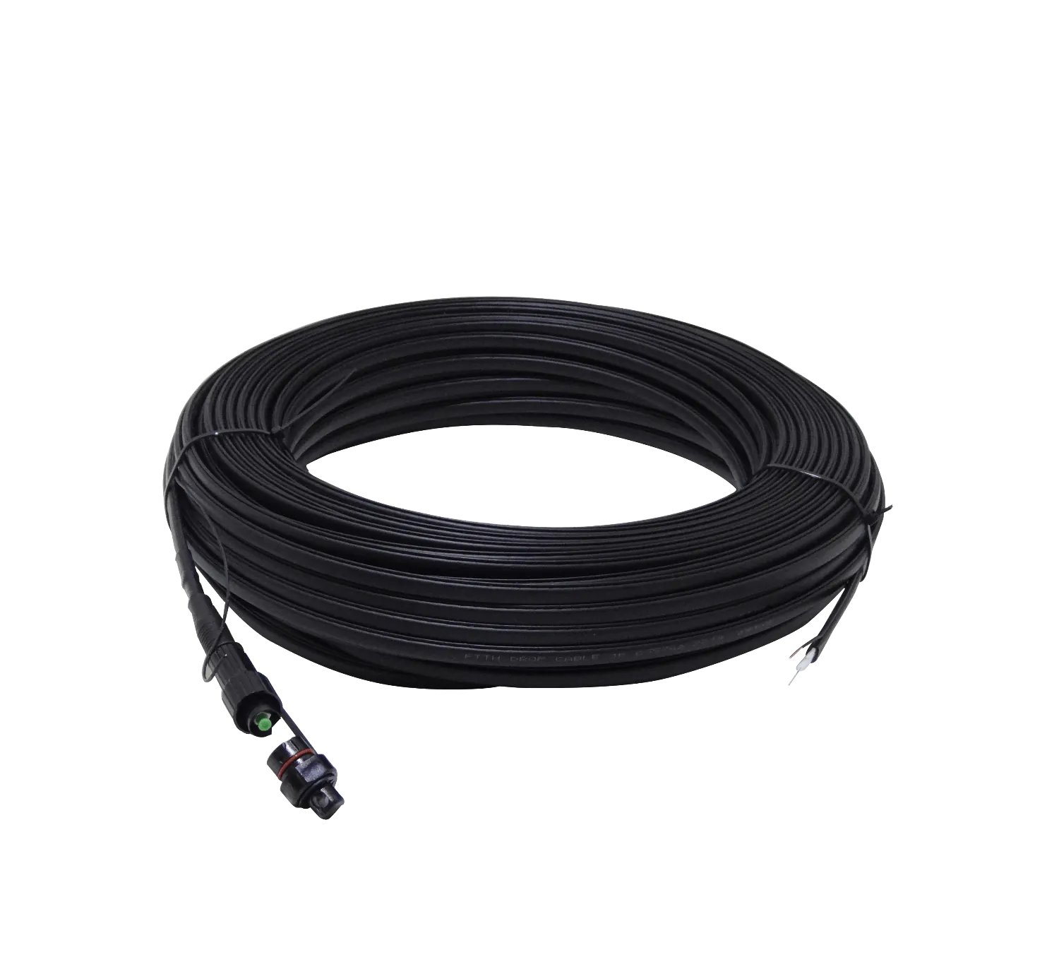 Cable de Fibra Óptica 60m, OptiTap-SC/APC, Pigtail Monomodo G657A2 SM, Exterior 1