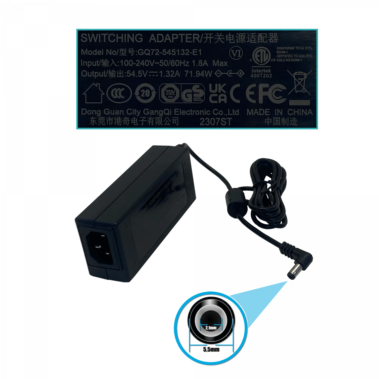 PLANET 6-1000(4-PoE+af/at) 55W-tot Switch no-Admin no-Rack inc-55V/72W 1