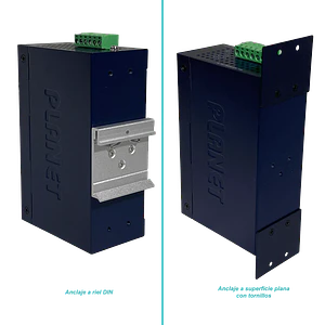 PLANET 8-1000 2-SFP Switch Industrial no-Admin Riel-DIN 12-48VDC 24VAC