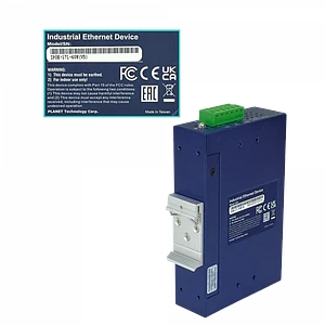 Inyector PoE+ Din-Rail, 60W, 802.3at, 2 RJ45, 48-56VDC, PLANET IPOE-171-60W