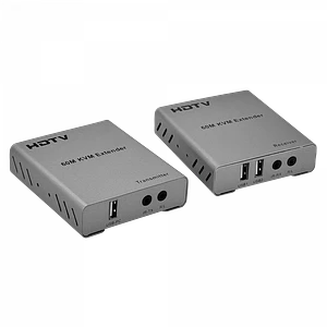 Extensor HDMI + 2x USB sobre UTP Cat5e/Cat6, 60m, 1 Cable RJ45 para KVM