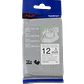 Cinta satin Brother TZE-R231 12mm negro en fondo blanco 4m - Miniatura 1