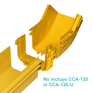 CCA-120-AI. 120x100mm Angulo 45º Interior Amarilla PC+ABS LSZH Macho
