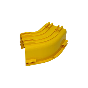 120x100mm Angulo 45º Plano Amarilla PC+ABS LSZH Macho
