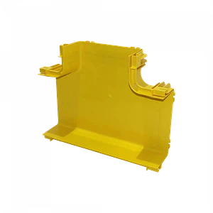 240x100mm Derivacion Horizontal Tee Amarilla PC+ABS LSZH Hembra
