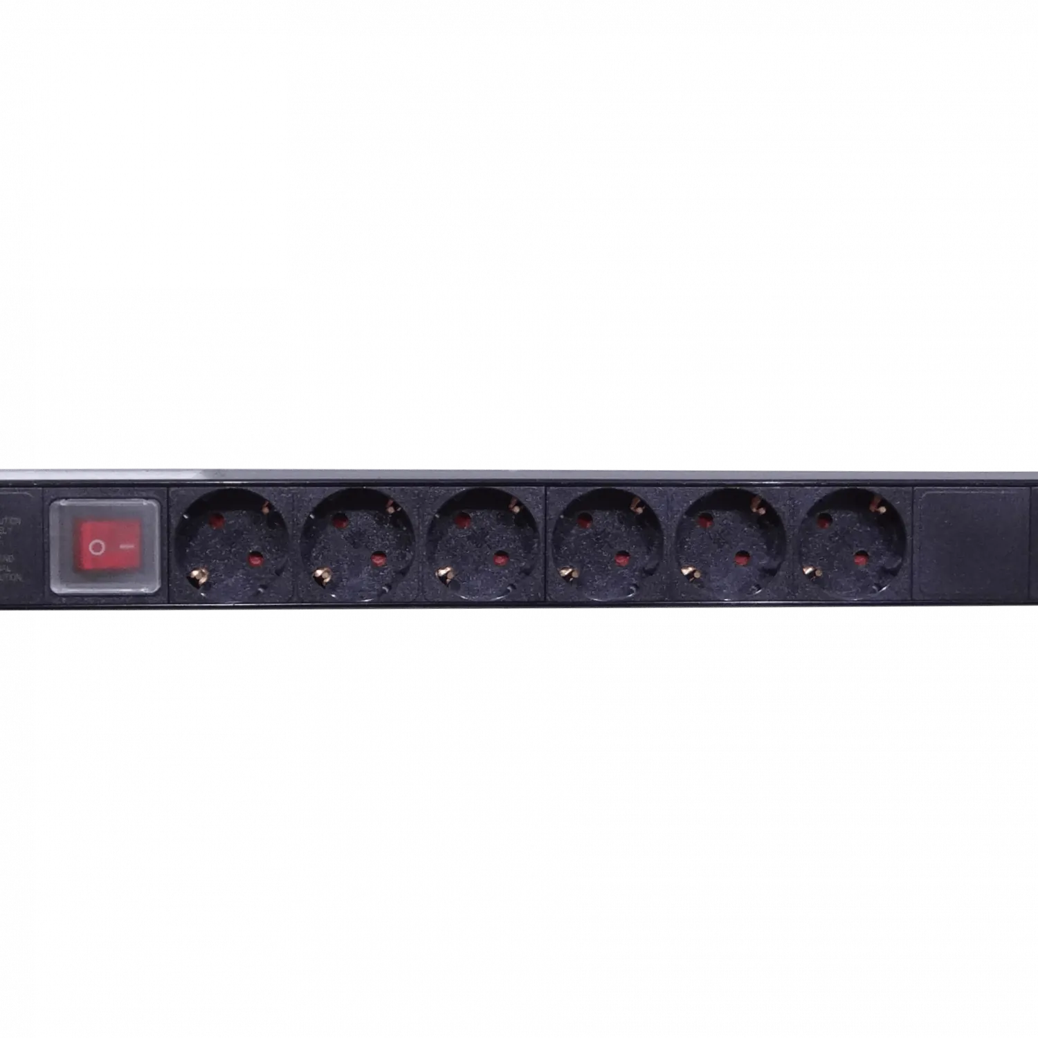 PDU 16A Enchufes 6-Hembra-Schuko in-Schuko Rack cable1,8m inc/M6-4KIT 1