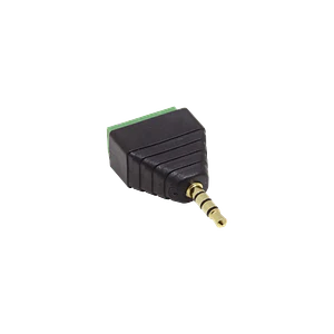 Conector A/V 4-Pin Jack 3.5mm Macho a Regleta Terminal