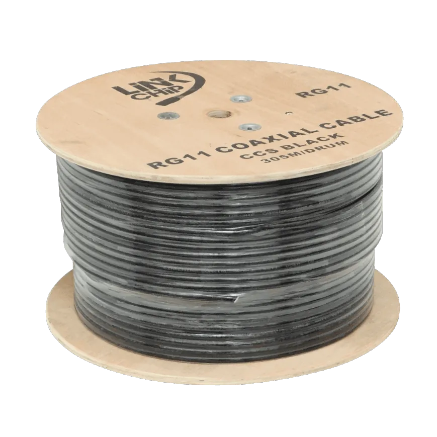 Cable Coaxial RG11 305m Negro - Aleación CCS, CCTV 1