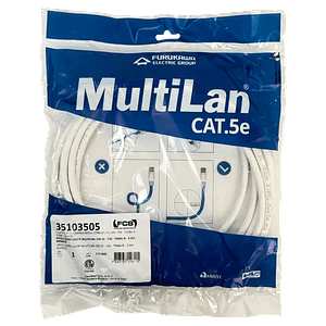 Cable Patch Furukawa Cat5e 3mt Blanco U/UTP CM RJ45 Multilan