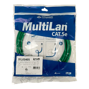 Cable Patch Furukawa Cat5e 3mt Verde U/UTP CM RJ45 Multilan