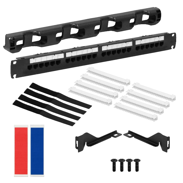 Patch panel Furukawa PP524F 24 puertos RJ45 Cat5e UTP 1U 1