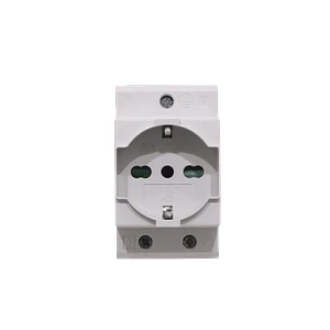 Enchufe c/Tierra Schuko-Chile 10/16A p/RielDin Ancho-44mm Certificable