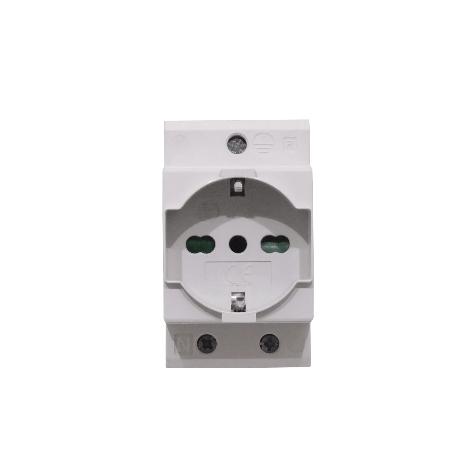 Enchufe c/Tierra Schuko-Chile 10/16A p/RielDin Ancho-44mm Certificable 1