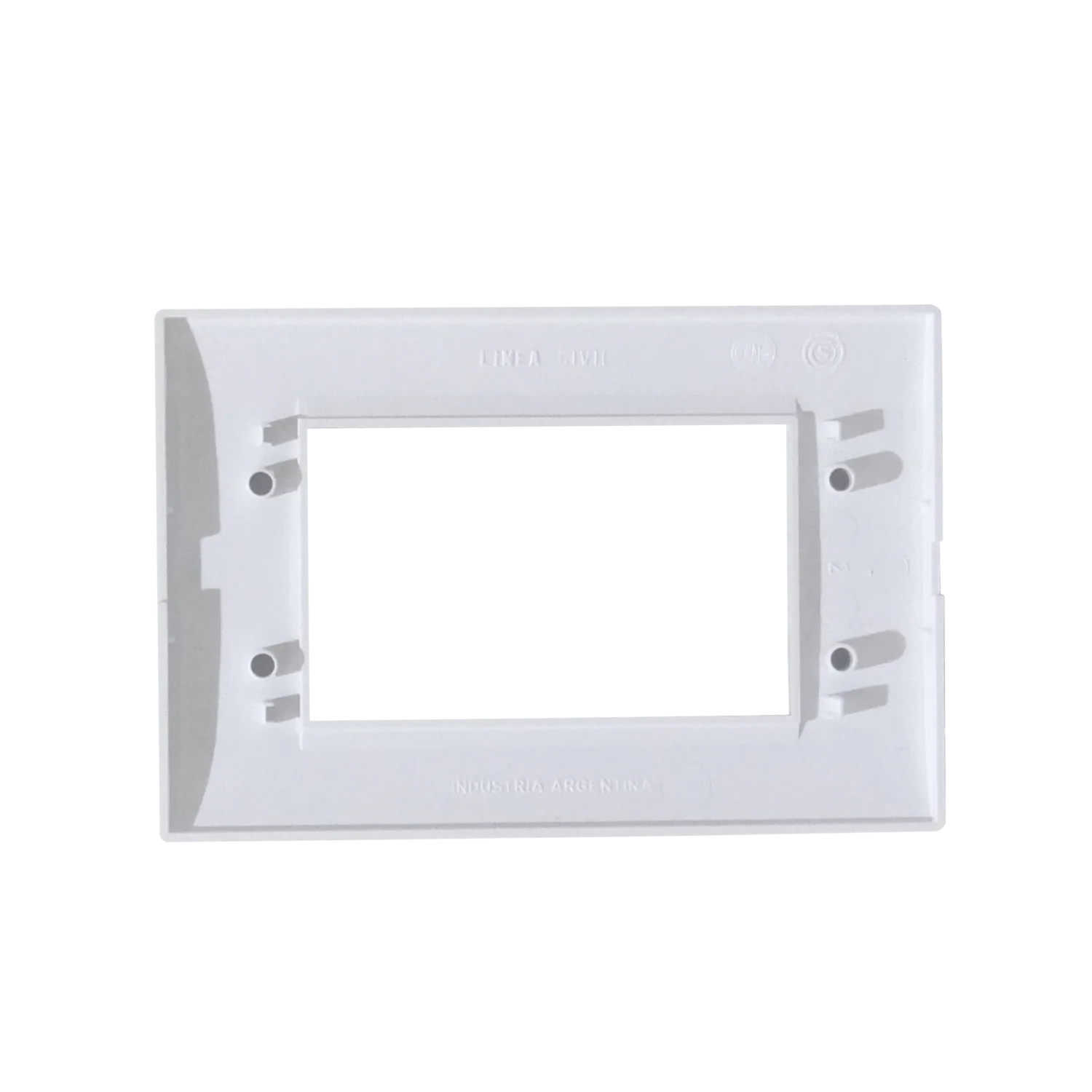 KALOP Placa Civil 3-Puestos Blanco Tapa 3-Modulos 122x82mm KL/KS40710 1
