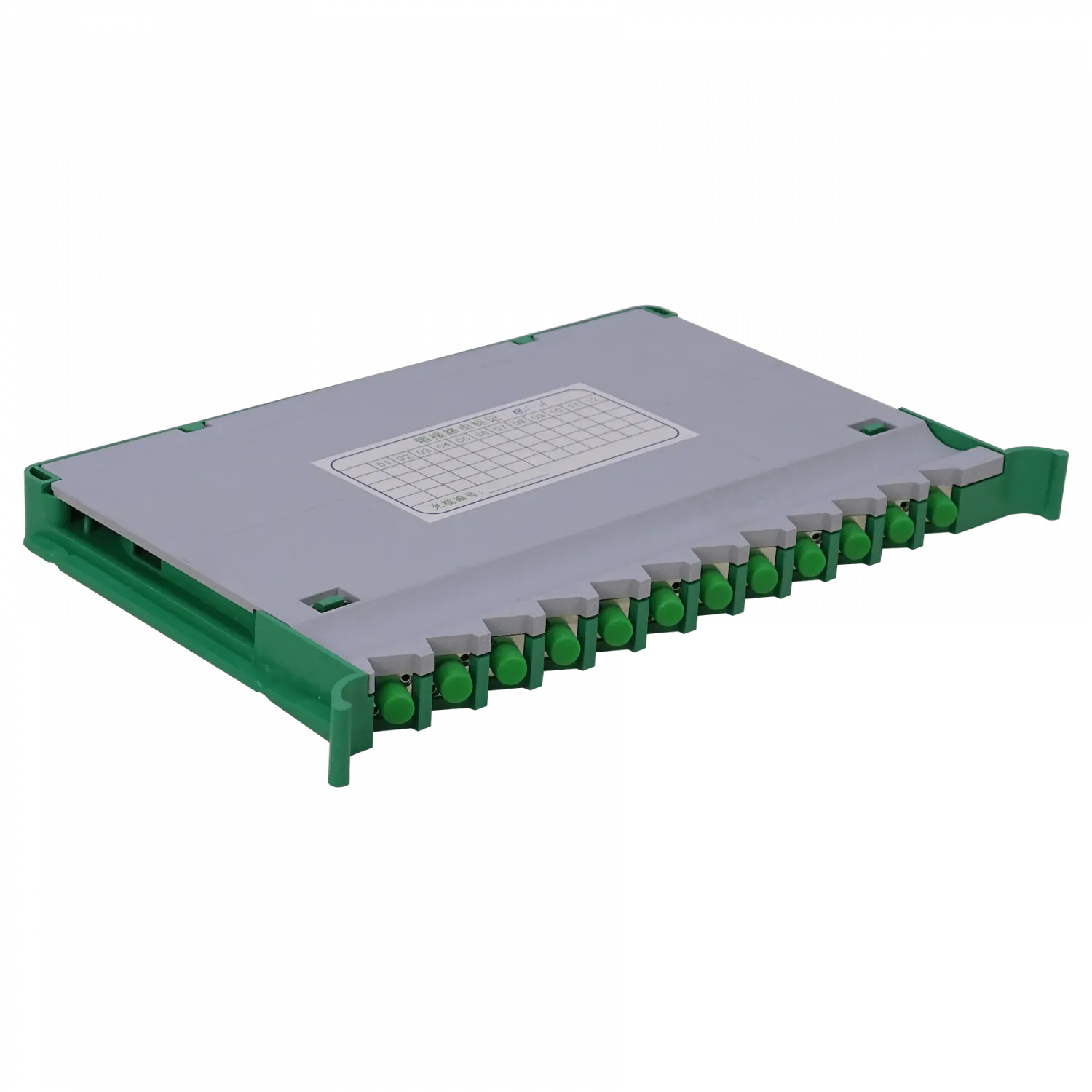 Bandeja 12-FC/APC para Cabecera tipo ODF incluye pigtails-SM y coplas 1