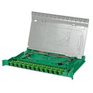 Bandeja 12-SC/APC para Cabecera tipo ODF incluye pigtails-SM y coplas