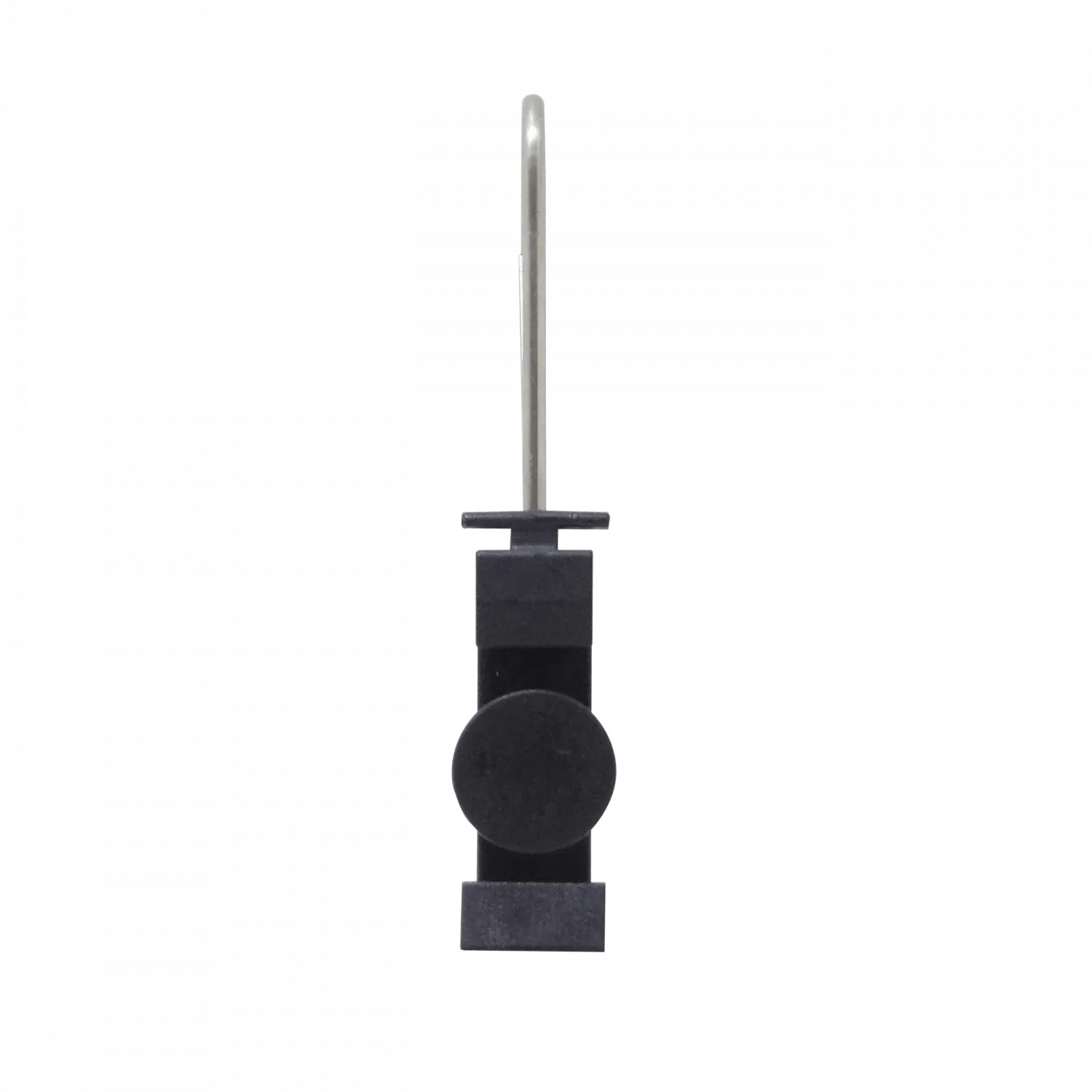 Gancho Metal 77x25x4mm Sujecion Plastic 67x28x17mm p/Cable Fibra Drop 1
