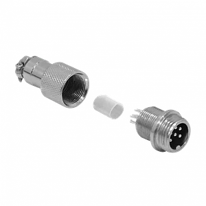 Conector GX12 Macho Volante de 6 Pines Soldable GX12MV-6