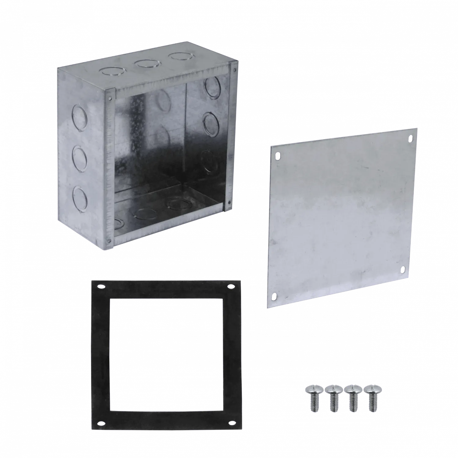 B22 Caja 200x200x100mm c/Tapa-205x205mm Zincada Metalica 1