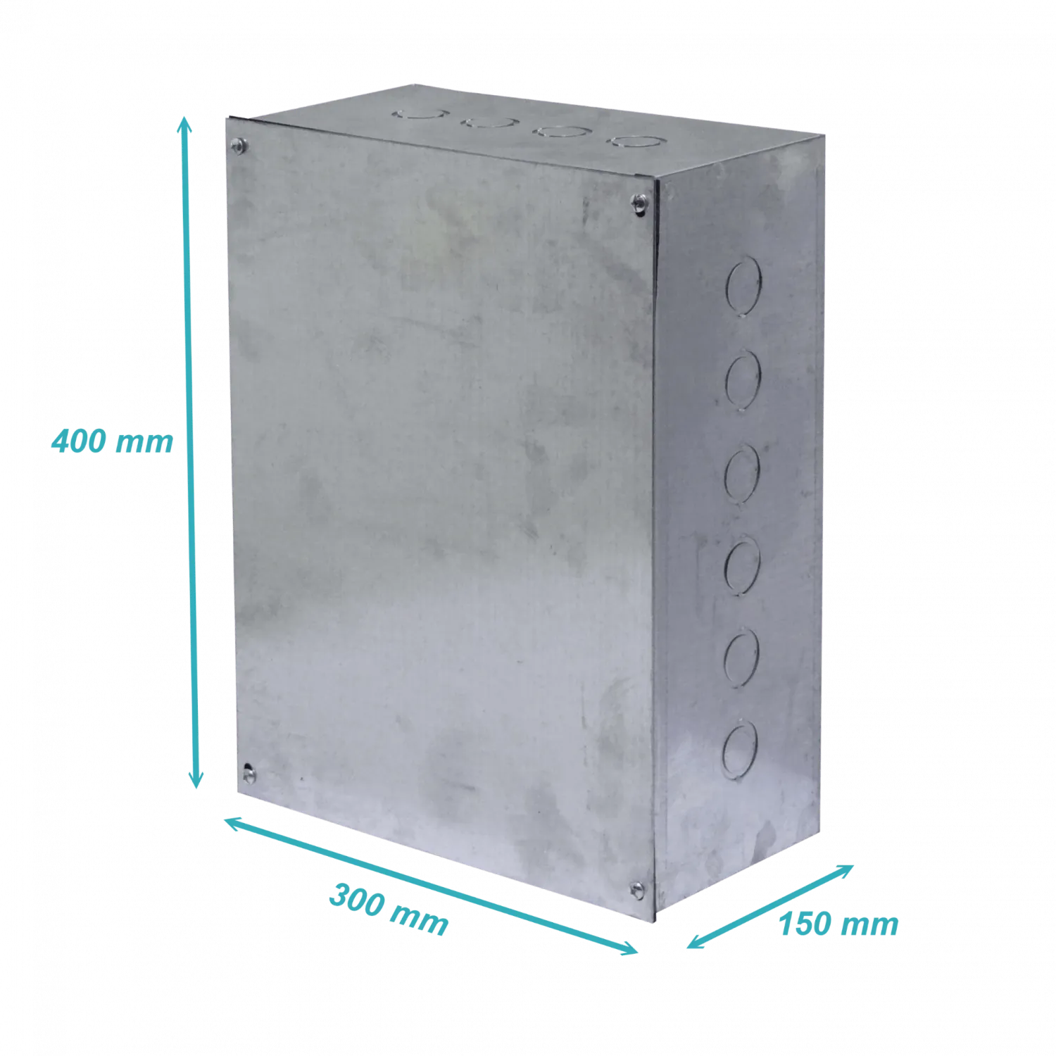 C34 Caja 400x300x150mm c/Tapa-405x305mm Zincada Metalica 1