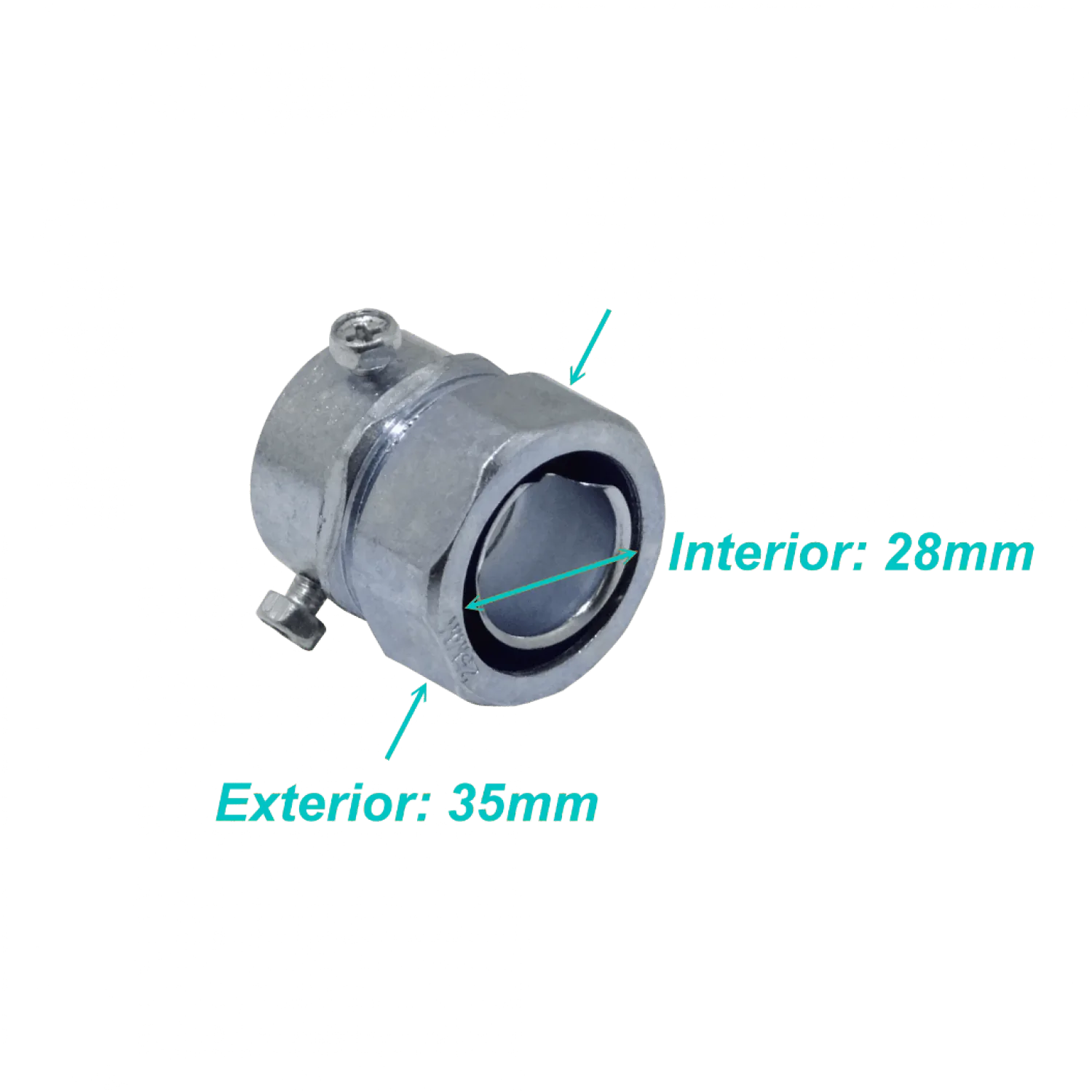 25mm Union EMT a Flexible Conduit Adaptador Metalico 15-27/19mm 1