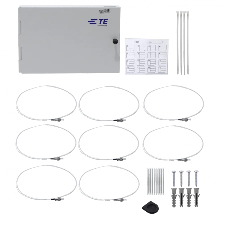Caja de Empalme de Fibra Óptica con 8 Acopladores FC/UPC y Pigtails - CFM-8F 1
