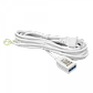 Alargador 3x0,75mm 6A Enchufe-Chileno H05VV-F KALOP 5mt Blanco  - Miniatura 1