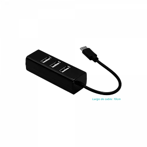 Hub USB 4 puertos USB2.0 conector USB-C cable 10cm