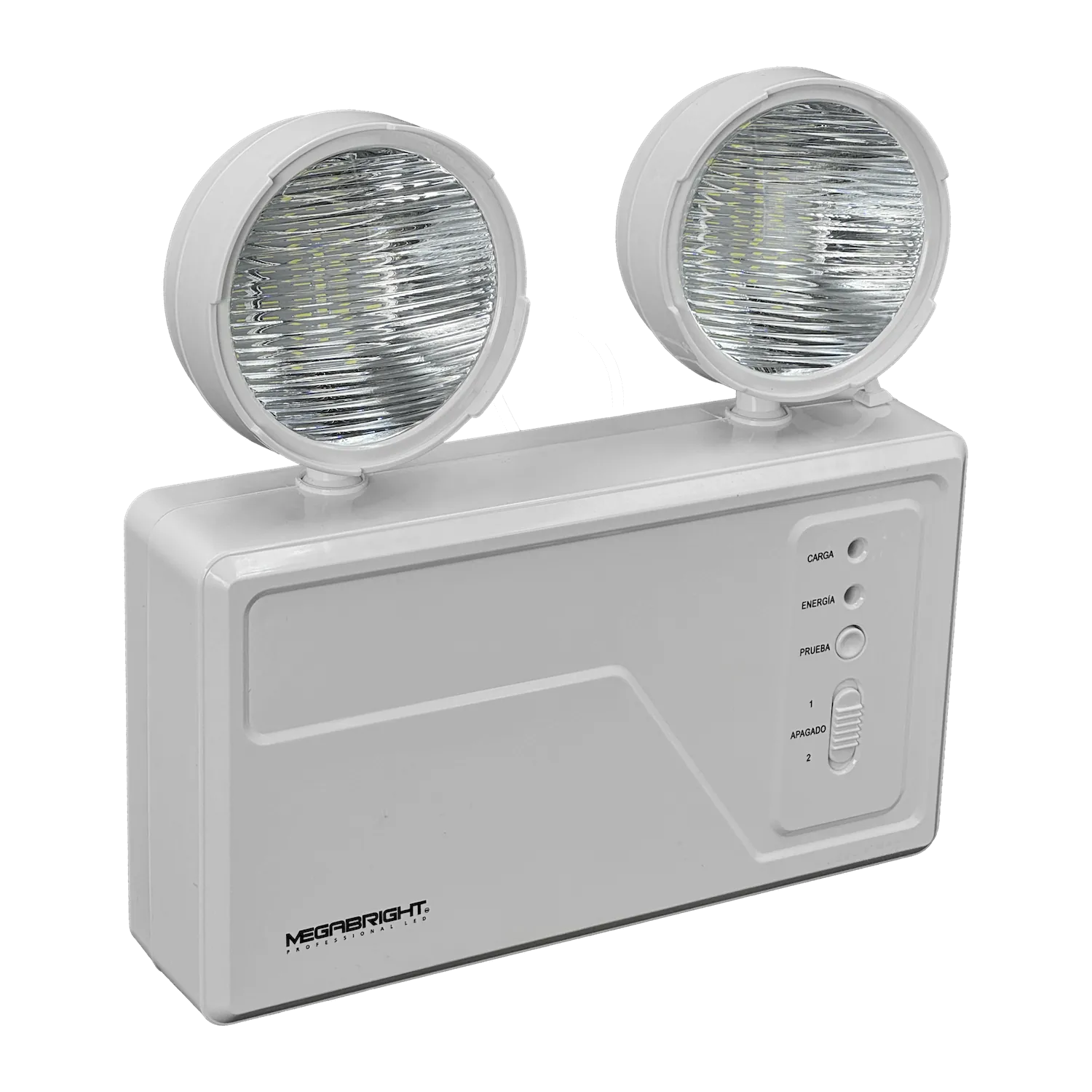 Lámpara de Emergencia MEGABRIGHT CT-1098 2-LED Recargable 220V IP20 Blanco 1