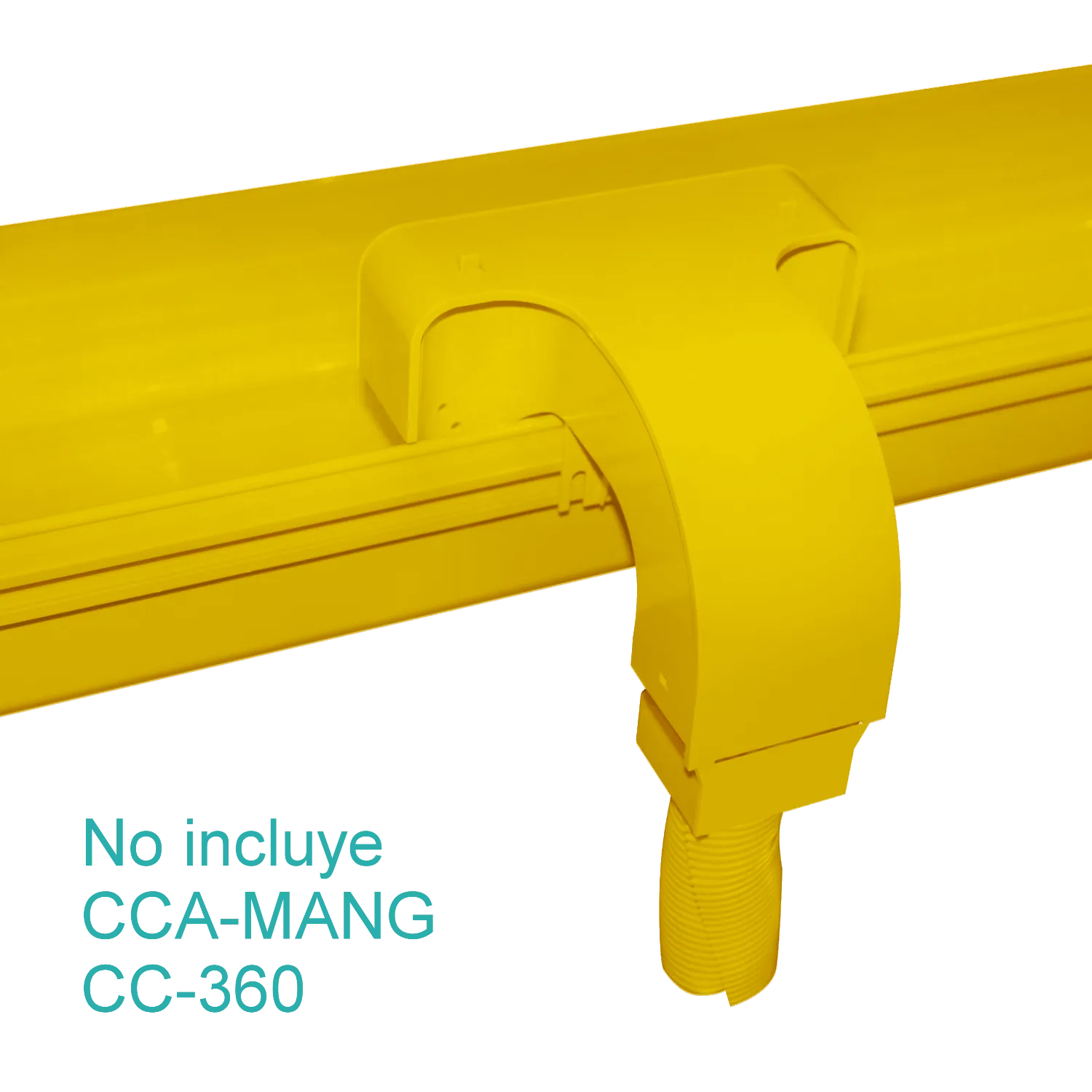 Conexion lateral para 120/240/360x100mm Amarilla PC+ABS LSZH CCA-KMFM.  1