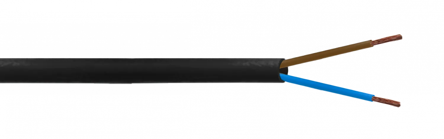 Cable Eléctrico Negro PVC RVV 2x0,75mm² 4-6A 100m 1