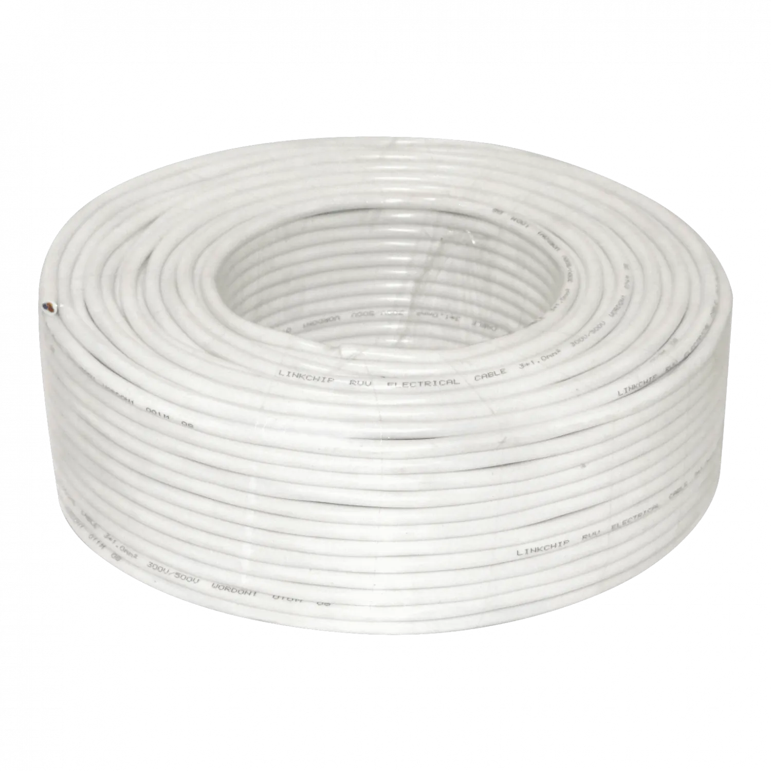 Cable Eléctrico Blanco PVC RVV 3x1,0mm² 8-10A AWG17 100m 1