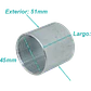 IMC 1-1/2-Pulg Copla Largo-48mm Hilo Interno 45/51mm-Diam-int/ext - Miniatura 1