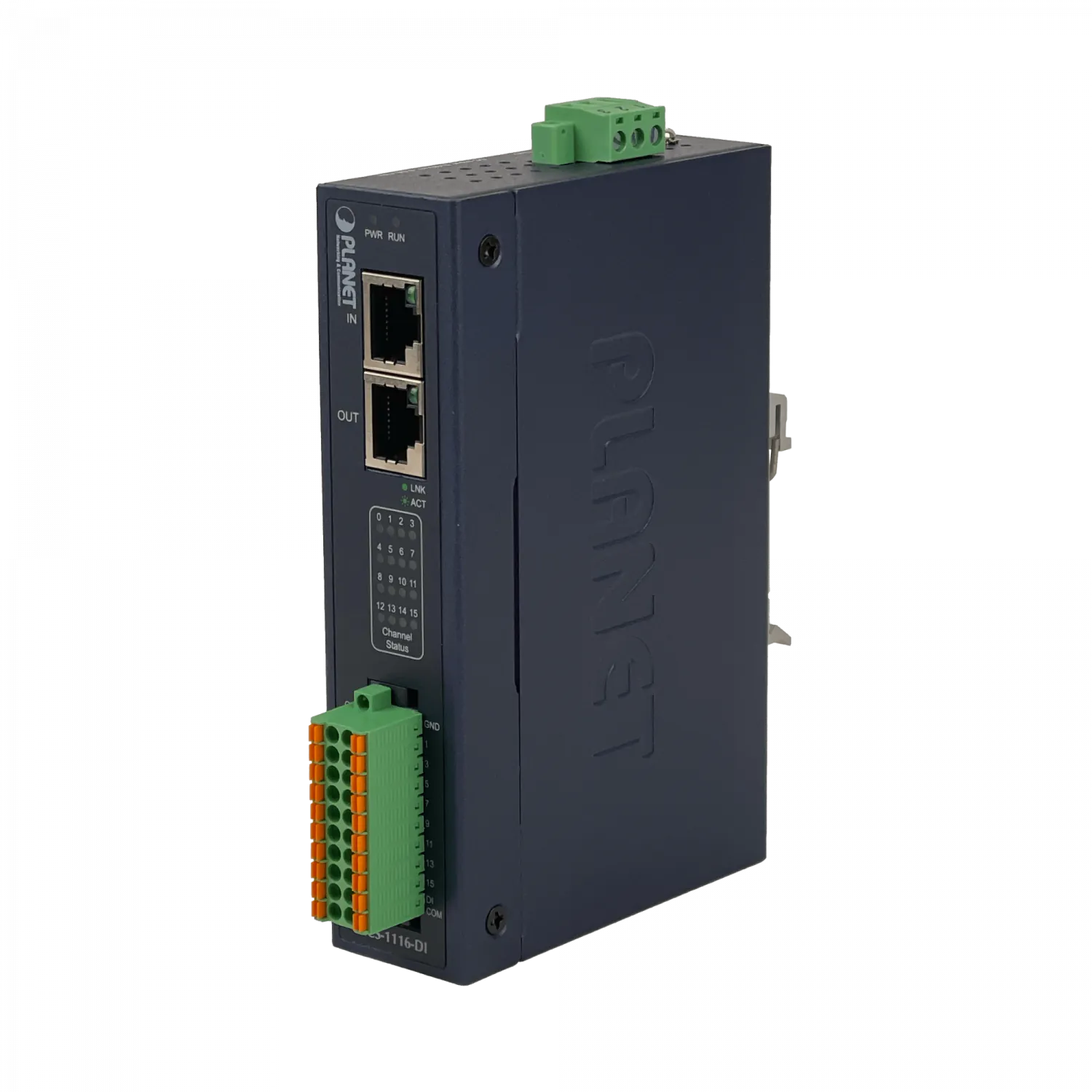 PLANET EtherCAT 16-Entradas I/O 2-RJ45 req9-48VDC 16-ch Digital Input 1