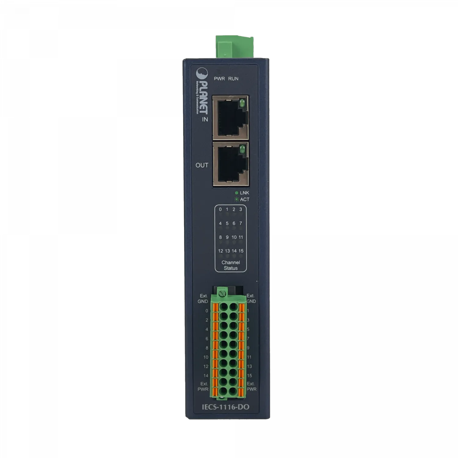 PLANET EtherCAT 16-Salidas I/O 2-RJ45 req9-48VDC 16-ch Digital Output 1