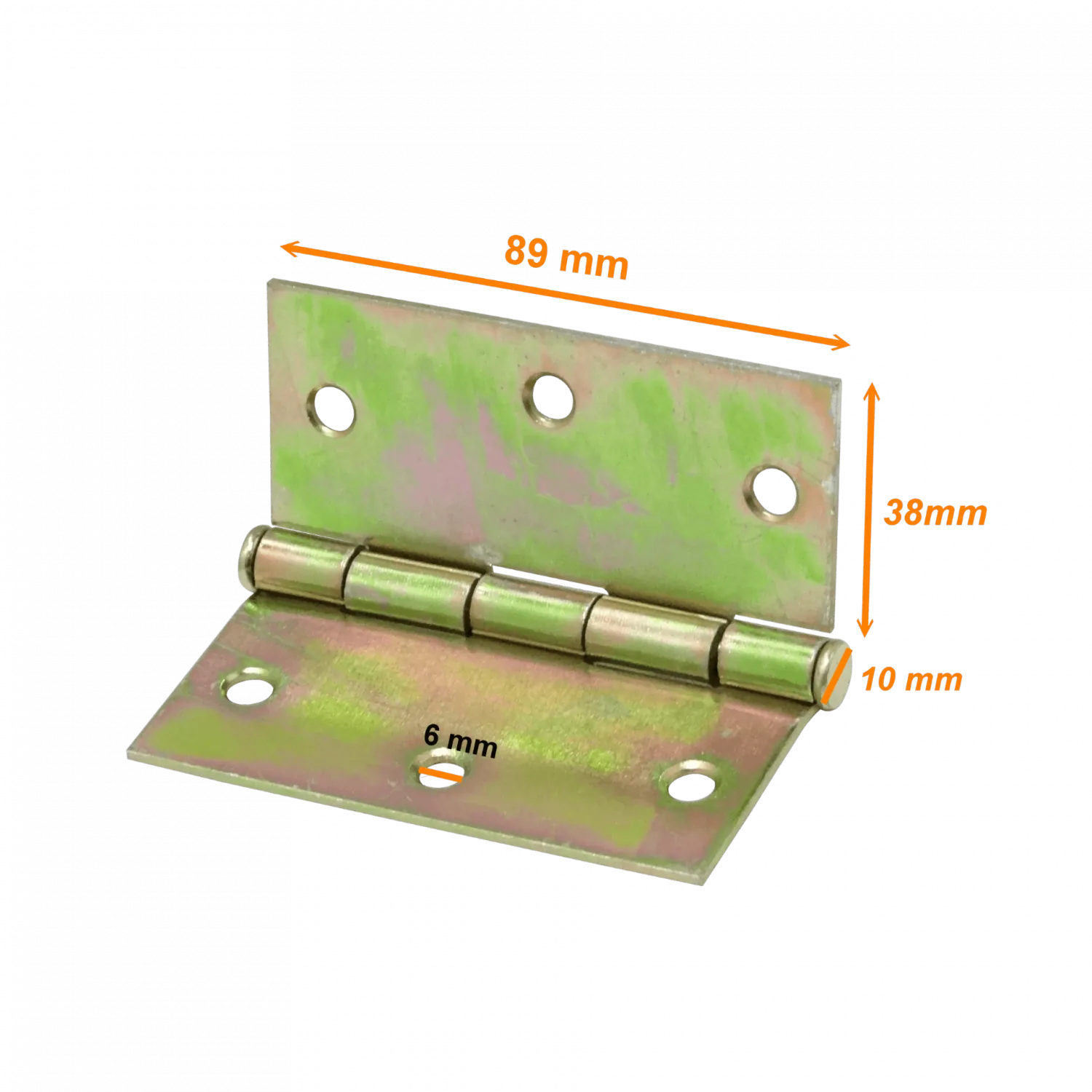 2-Bisagras 3,5x3,5-Pulg x2,0 3-Tornillos inc-12-Tornillos 89x89mm 1