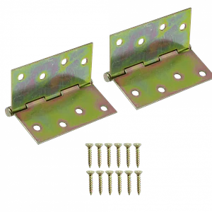 2-Bisagras 4x4-Pulg x2,0 4-Tornillos inc-16-Tornillos 102x102mm