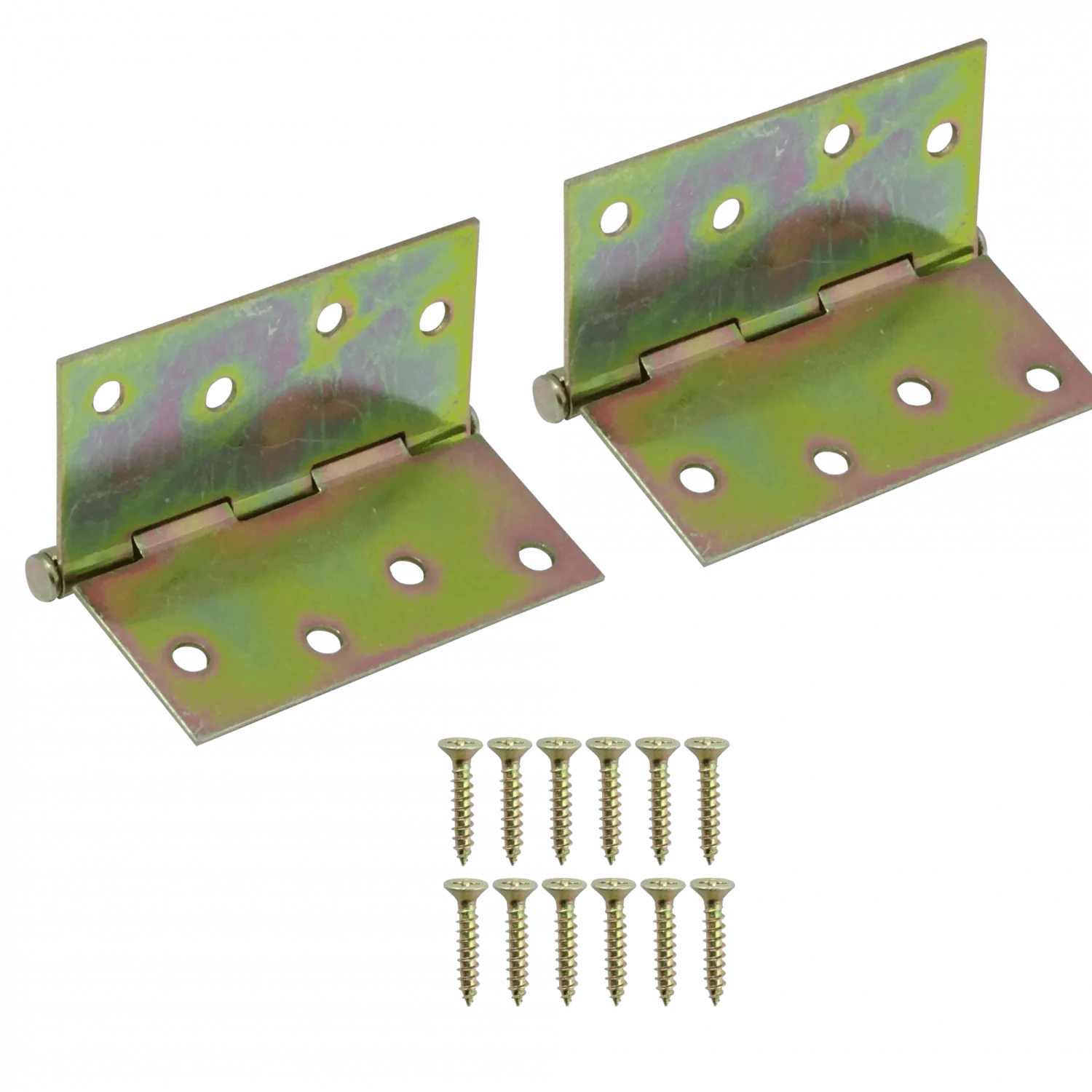 2-Bisagras 4x4-Pulg x2,0 4-Tornillos inc-16-Tornillos 102x102mm 1