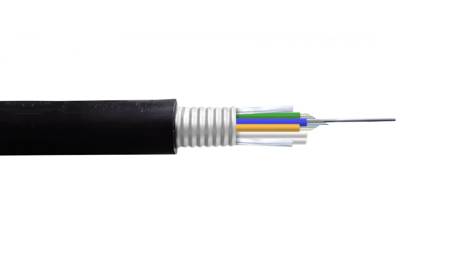 Cable de Fibra Óptica OM3 12 Fibras Multimodo GYTS con Armadura Metálica para Exterior - CF3612 1