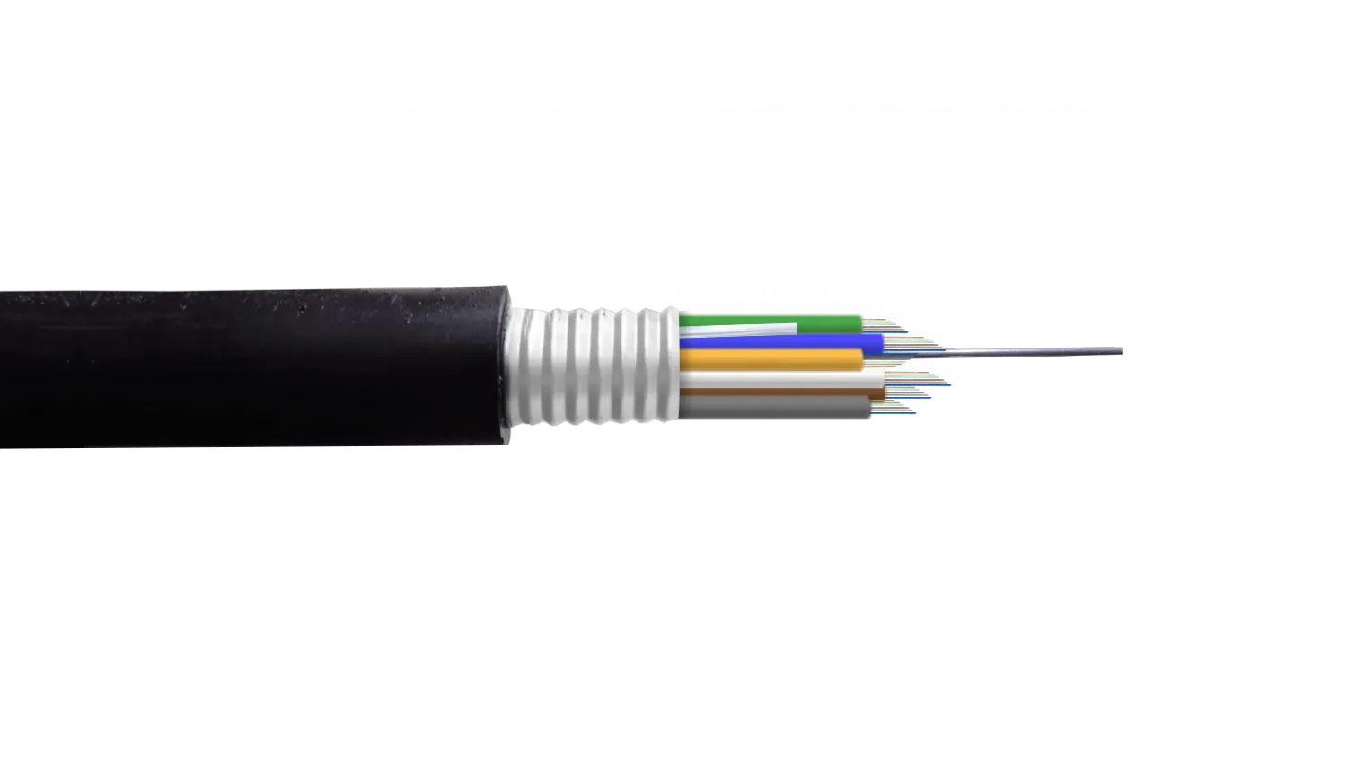Cable de Fibra Óptica OM3 24 Fibras Multimodo GYTS con Armadura Metálica para Exterior - CF3624 1