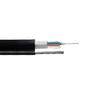 Cable de Fibra Óptica OM3 12 Fibras Multimodo Figura 8 con Portante Metálico para Exterior - CF3812