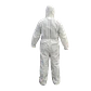 Buzo Desechable Talla XL Blanco con Cierre y Gorro Polipropileno - Miniatura 1