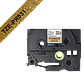 Cinta glitter Brother TZE-PR831 12mm negro en fondo dorado 8m - Miniatura 1