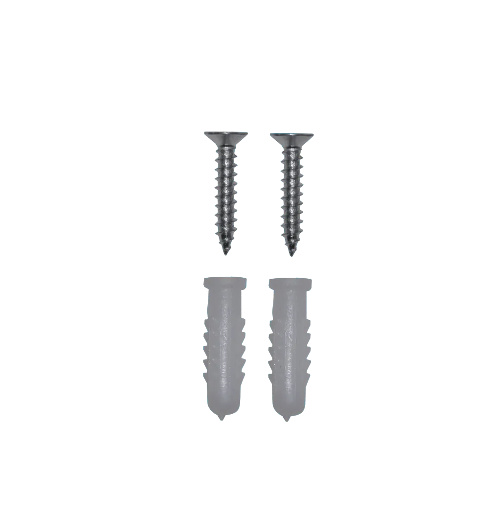 2-Tornillos 2-Tarugos 6mm Plastico 6x25mm 1